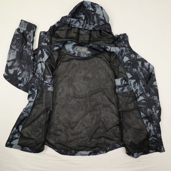 Slate & Stone Windbreaker Tropical PrJacket Men's size Medium Black Full Zip - Picture 8 of 12